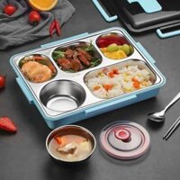 Hộp Cơm 5 Ngăn Ruột Bằng Inox 304, Hộp Cơm Gấu Trúc Thiết Kế Nhỏ Gọn Thích Hợp Cho Dân Văn Phòng