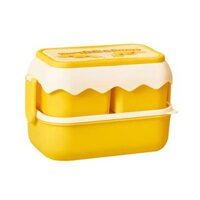 Hộp cơm bento cho bé gà con dễ thương nhựa PP 2 tầng kèm muỗng nĩa 6360 – cái