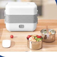 Hộp cơm cắm điện 2 tầng 4 ngăn inox giữ nhiệt hâm đóng và tự nấu chín thức ăn, Cà Men Đựng Cơm Đi Làm.
