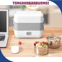 Hộp Cơm Cắm Điện 2 Tầng 4 Ngăn Inox Giữ Nhiệt Hâm Nóng, Cạp Lồng Tự Nấu Chín Thức Ăn, Cà Men Đựng Cơm Đi Làm- BH 6 Tháng