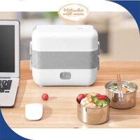 Hộp cơm cắm điện 2 tầng 4 ngăn inox giữ nhiệt hâm đóng và tự nấu chín thức ăn, Cà Men Đựng Cơm Đi Làm.