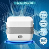 Hộp cơm cắm điện 2 tầng 4 ngăn inox giữ nhiệt hâm đóng và tự nấu chín thức ăn, Cà Men Đựng Cơm Đi Làm - HC2 Hot