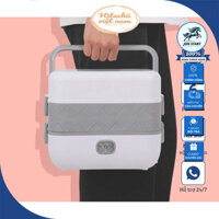 Hộp cơm cắm điện 2 tầng 4 ngăn inox giữ nhiệt hâm đóng và tự nấu chín thức ăn, Cà Men Đựng Cơm Đi Làm.