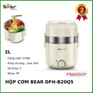 Hộp cơm cắm điện Bear DFH-B20Q5 - nấu, hâm thức ăn