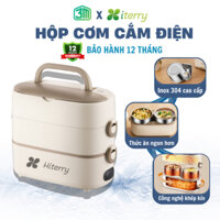 Hộp cơm cắm điện đa năng Hiterry 2 tầng 4 ngăn hộp cơm giữ nhiệt văn phòng nấu cơm, hâm nóng cao cấp