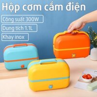 Hộp Cơm Cắm Điện Giữ Nhiệt Văn Phòng Hộp Cơm Điện Inox 304  Kiêm Cặp Lồng Đa Năng Làm Nóng Nhanh