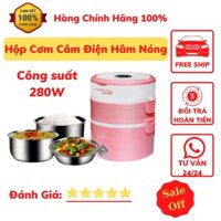 Hộp Cơm Cắm Điện Hâm Nóng Inox Cao Cấp 3 Tầng Đa Năng Làm Nóng Nhanh An Toàn Chính Hãng Play Bear