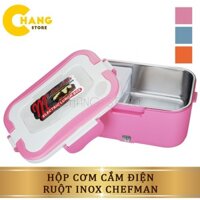 Hộp Cơm Cắm Điện Hâm Nóng Chefman Ruột Inox Cao Cấp