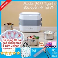 Hộp Cơm Cắm Điện Hâm Nóng Tigerlife 2023 - MInistyle Tặng Bộ Đũa, Túi Xách, 4 Bát Inox, Giữ Nhiệt, Hâm Nóng Và Nấu