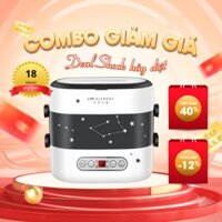 Hộp cơm cắm điện hẹn giờ Life element F1519, 4 bát gốm sứ, giữ nhiệt, hâm nóng và nấu chín thức ăn, dùng cho văn phòng