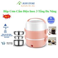 Hộp Cơm Cắm Điện Inox 3 Tầng Đa Năng, Giữ Nhiệt, Nấu Cơm, An Toàn Cho Người Sử Dụng. Bảo Hành 6 Tháng, 1 đôi 1 7 ngày.