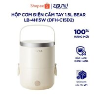 Hộp Cơm Cắm Điện Mini 2 Tầng Bear DFH-C15D2 | 240W - 1.5L - Khay Inox Hâm Nấu Cơm Nhanh| BH 18 Tháng