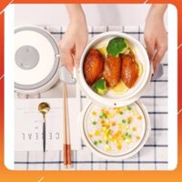Hộp cơm cắm điện PUE-FH01, sử dụng 2 bát gốm sứ cao cấp, dung tích 2.0 lít /rubianh.0510