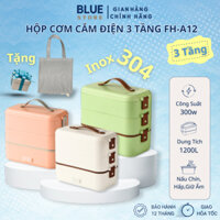 Hộp cơm cắm điện văn phòng 2- 3 tầng FH-A08-FH-A12 hộp cơm đa năng giữ nhiệt hâm nóng nấu nhiều ngăn
