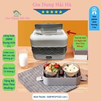 Hộp Cơm Điện 2 Tầng - COOKING LUNCHBOX+Bảo Hành 12 tháng + Tặng Kèm 1 Bộ Đũa Thìa Inox (Chính Hãng) (Loại 1)