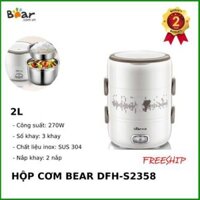 Hộp cơm điện 3 tầng 2L Bear DFH-S2358