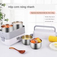 ☏❈Hộp cơm điện Yuntao sinh viên nhân văn phòng có vách ngăn di động cách nhiệt mini hâm nóng <