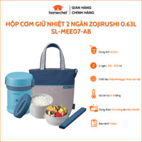 Hộp cơm giữ nhiệt 2 ngăn Zojirushi dung tích 0,63L, giữ nhiệt tốt, bảo hành 1 năm SL-MEE07-AB