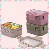 HỘP CƠM GIỮ NHIỆT 2 TẦNG NGĂN INOX [BẢO HÀNH VÀ ĐỔI TRẢ]