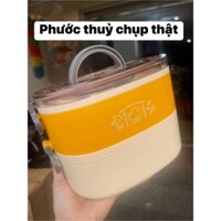 hộp cơm giữ nhiệt 2 tầng
