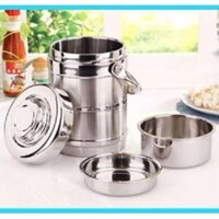 HỘP CƠM GIỮ NHIỆT 3 NGĂN 1L3 - CAMEN INOX CAO CẤP