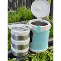 Hộp Cơm Giữ Nhiệt 3 Ngăn Inox - Kalpen - E7 - CHÍNH HÃNG