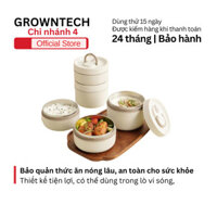 Hộp cơm giữ nhiệt 3 tầng inox tiện lợi, kèm túi giữ nhiệt và bộ đũa thìa, giữ ấm thức ăn cả ngày