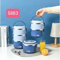 Hộp cơm giữ nhiệt 3 tầng  inox 304 có nắp kèm muỗng (FOR YOU)