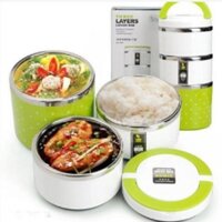 Hộp Cơm Giữ Nhiệt 3 Tầng Lõi Inox ( chữ LUCH LOX)