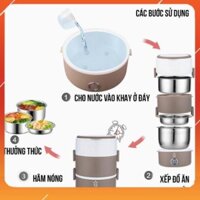Hộp Cơm Giữ Nhiệt 3 Tầng Ruột INOX 304 Cao Cấp, Ca Mèn Đựng Cơm Hâm Nóng Văn Phòng Siêu Cấp, Hộp Cơm Giữ Nhiệt Đa Năng