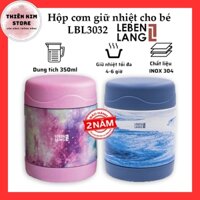 Hộp Cơm Giữ Nhiệt Cho Bé Lebenlang LBL3032 - cà men chất liệu inox304 - Giữ Nhiệt 4-6h - Dung Tích 350ML - tiện lợi