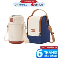 Hộp cơm giữ nhiệt Elmich EL8344 2 ngăn 1.6L, inox 304 , Hàng chính hãng, đi kèm thìa và túi đựng - JoyMall