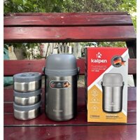 Hộp cơm giữ nhiệt inox 3 ngăn Kalpen Kp-368 1800ml, bình đựng thức ăn giữ nhiệt - Hàng chính hãng