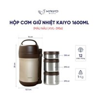 Hộp cơm giữ nhiệt Kaiyo 1600ml màu nâu KVL-3956