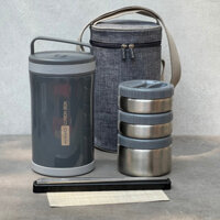 Hộp cơm giữ nhiệt Kaiyo, hộp cơm 2in1 hàng Nhật siêu xịn, cặp lồng, bình ủ