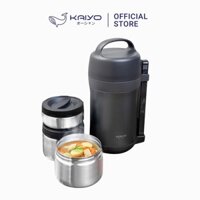 Hộp cơm giữ nhiệt Kaiyo 1600ml, màu ghi