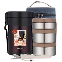 Hộp cơm giữ nhiệt Tafuco T2560 4 ngăn 2.3L inox 304