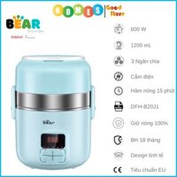 Hộp Cơm Giữ Nhiệt, Tự Hâm Nóng Và Nấu Chín Đa Năng 3 Ngăn DFH-B20J1, Dung Tích 2L Công Suất 600W - Hàng Chính Hãng