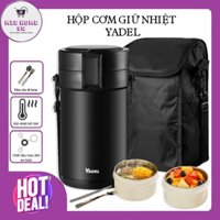 Hộp Cơm Giữ Nhiệt YADEL Phong Cách Nhật Bản - Kèm Túi Đựng - Chất Liệu Inox 304 -  Chống Tràn Tốt