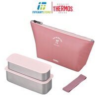 Hộp Cơm hai tầng Bento Thermos DSA-604W, kèm túi giữ nhiệt - 635ml