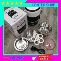 Hộp cơm hâm nóng 3 tầng cắm điện inox, hộp cơm 3 tầng ủ cơm tự động - center shop