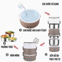 Hộp Cơm Hâm Nóng 3 Tầng Electric Lunch Box