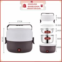 Hộp Cơm Hâm Nóng, Nấu cơm Inox 2- 3 Tầng, Hộp cơm Cắm điện Tigerlife 2022 Tặng Túi, Thìa, Đũa Full đồ BH 1 đổi 1 Cao Cấp