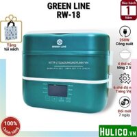 Hộp cơm hâm nóng thông minh Green Line RW-18 - 4 thố sứ - 6 chức năng - Dung tích 2 lít