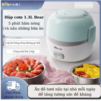 Hộp cơm hâm nóng thức ăn cắm điện 2 tầng cao cấp DFH-B13E5