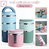 Hộp cơm Homio 1 tầng, 2 tầng, 3 tầng_ Hộp cươm văn phòng lõi inox giữ nhiệt màu pastel xinh xắn