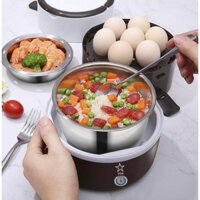 Hộp Cơm 💖 Hộp Cắm Điện Ruột Inox 304 3 Tầng, Hộp cơm Văn phòng cắm điện inox 3 tầng,Hâm nóng,Cà mèn đựng cơm.