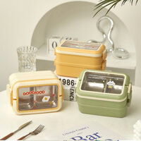 Hộp cơm inox 2 tầng giữ nhiệt màu pastel Lovelyhouse HCGOOD20