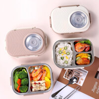 Hộp cơm inox cao cấp giữ nhiệt nhiều ngăn kèm hộp canh và thìa đũa CICI HCINOXLO23