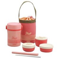 HỘP CƠM JBG-801 KÈM TÚI (Hồng) THERMOS - NHẬT BẢN